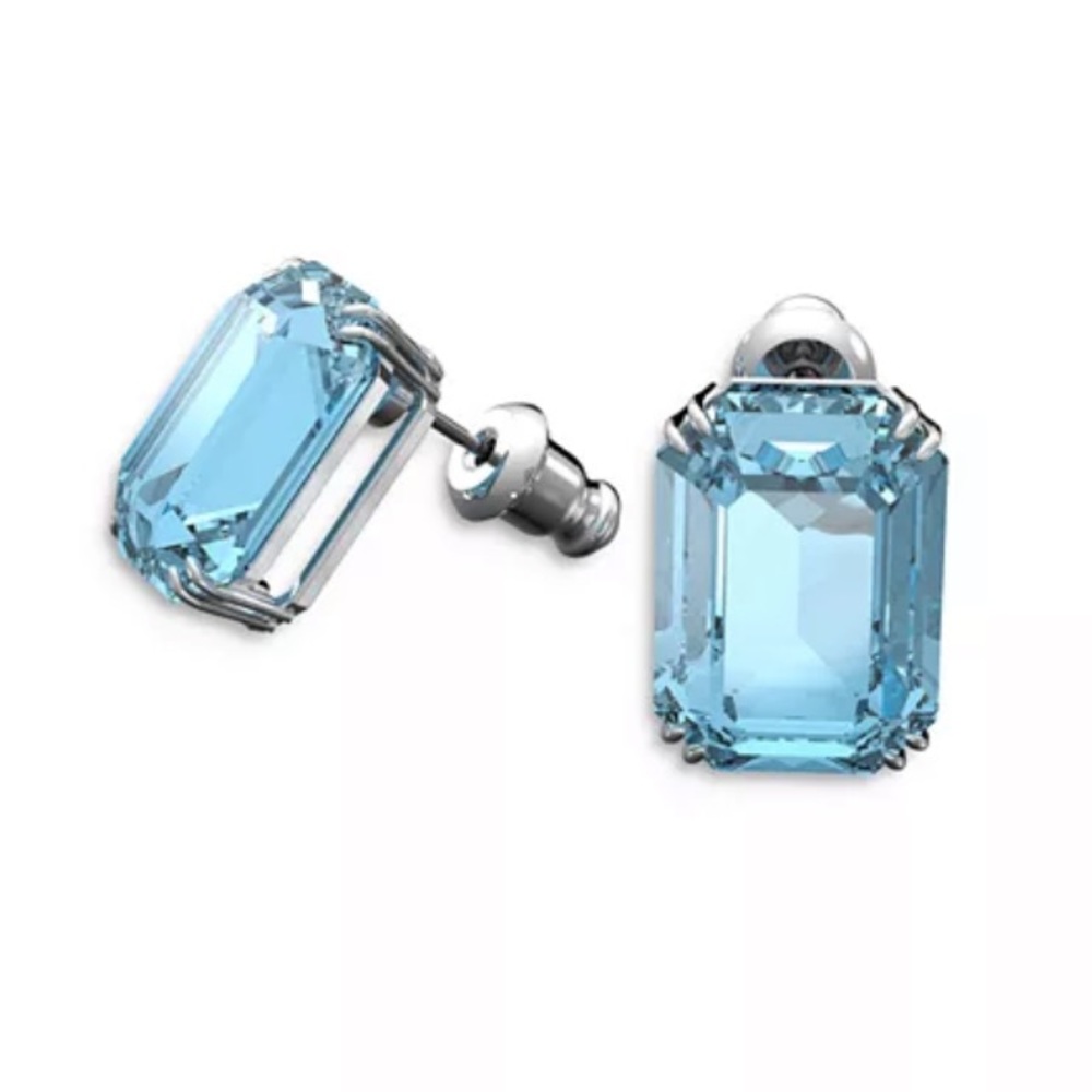 Swarovski Blue Diamond Millenia Stud Earrings